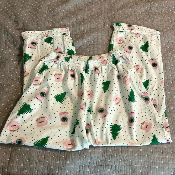 Oak Lane Other - Festive Women’s Cotton Tree and Coffee Print Pajama Bottoms. Sz L/XL